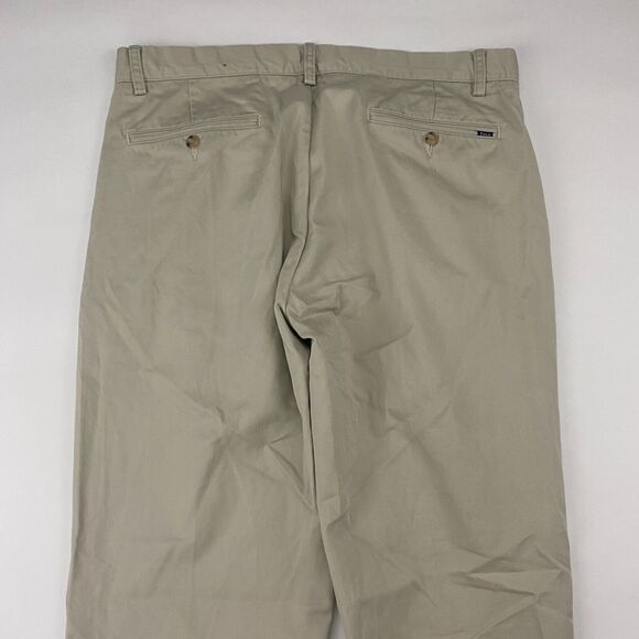Polo Ralph Lauren CLASSIC FIT Khaki Chino Pants Flat Front 34x32 (35x31) Cotton - Picture 10 of 13